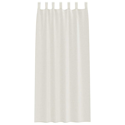 vidaXL Voile Curtain with Curtains 2 pcs Cream 260 x 140 cm Polyester