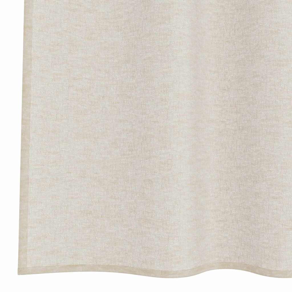 vidaXL Voile Curtain with Curtains 2 pcs Sand 260 x 140 cm Polyester