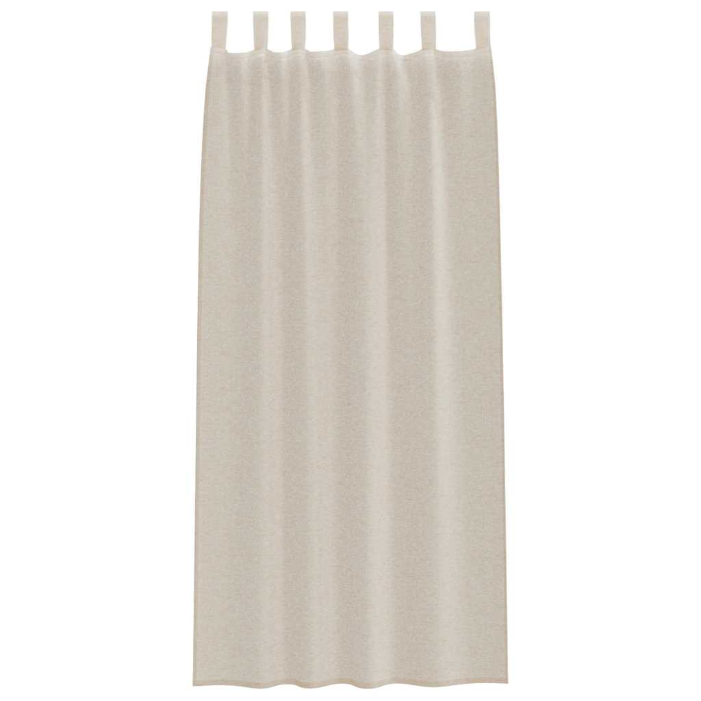 vidaXL Voile Curtain with Curtains 2 pcs Sand 260 x 140 cm Polyester
