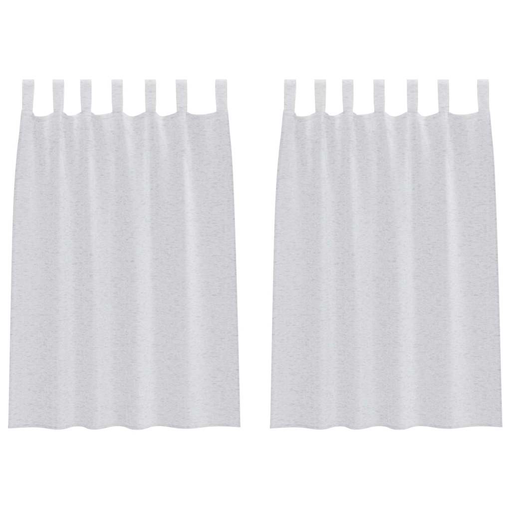 vidaXL Voile Curtain 2 pcs Light Grey 140 x 140 cm Polyester