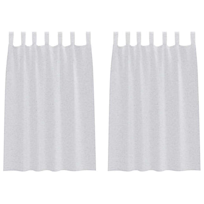 vidaXL Voile Curtain 2 pcs Light Grey 140 x 140 cm Polyester