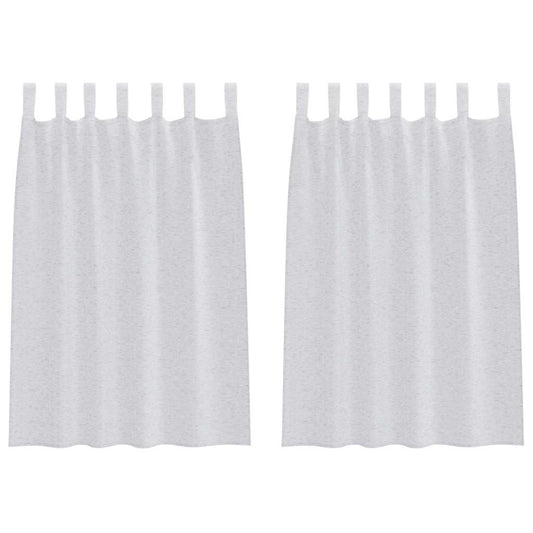 vidaXL Voile Curtain 2 pcs Light Grey 140 x 140 cm Polyester