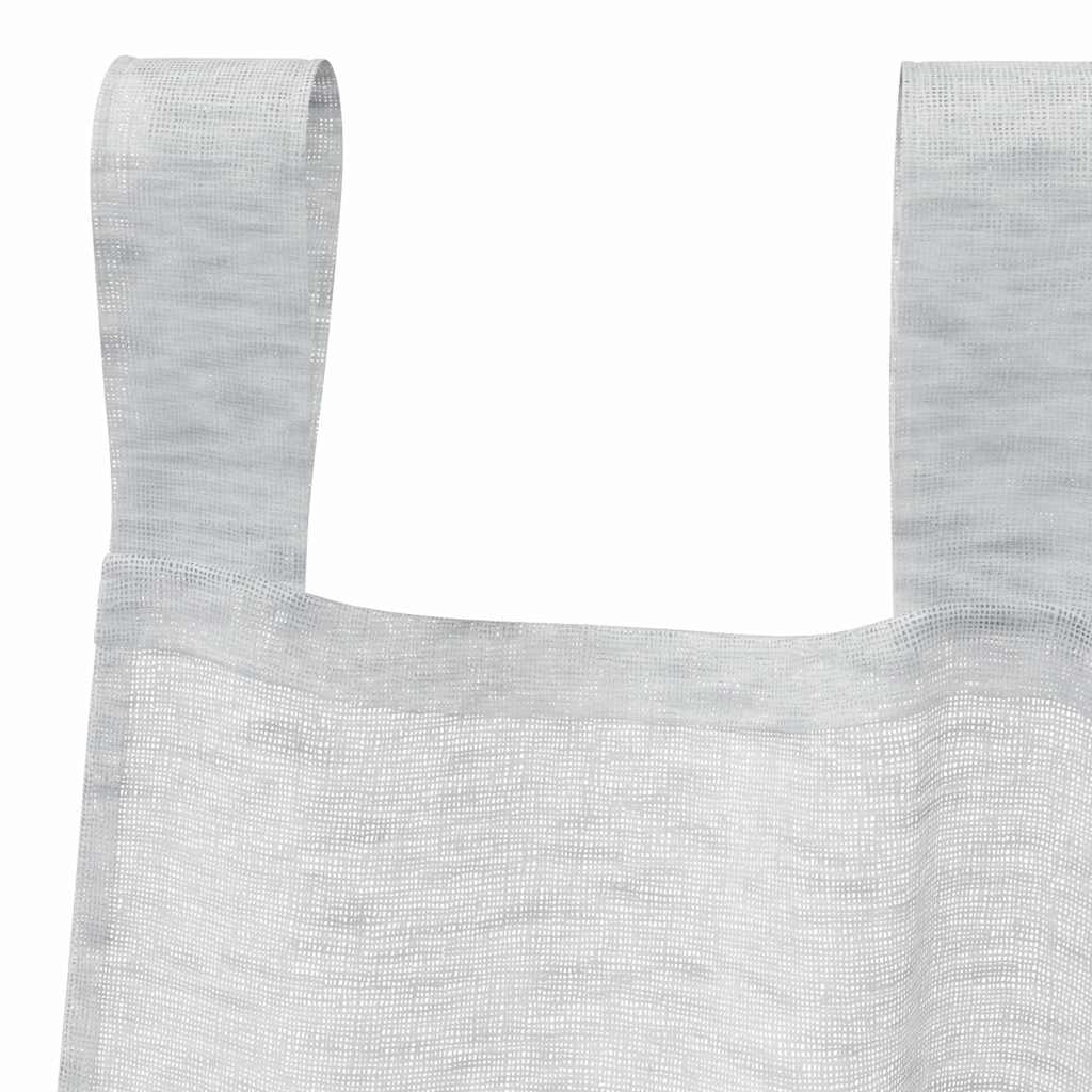 vidaXL Voile Curtain 2 pcs Light Grey 175 x 140 cm Polyester