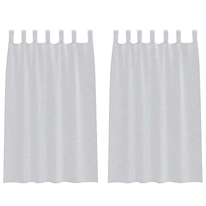 vidaXL Voile Curtain 2 pcs Light Grey 175 x 140 cm Polyester