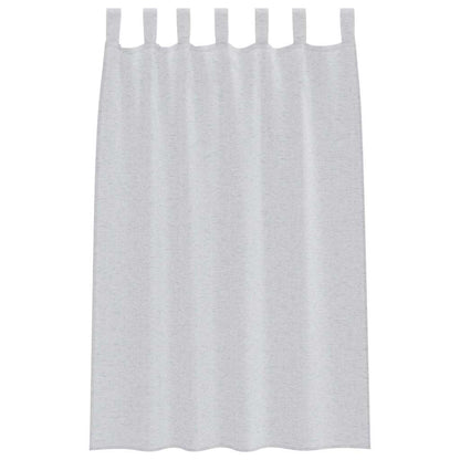 vidaXL Voile Curtain 2 pcs Light Grey 175 x 140 cm Polyester