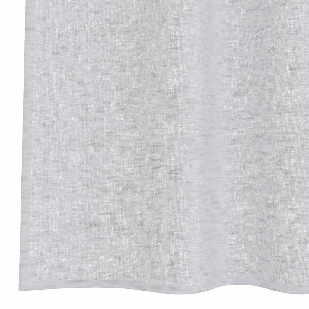 vidaXL Voile Curtain 2 pcs Light Grey 245 x 140 cm Polyester
