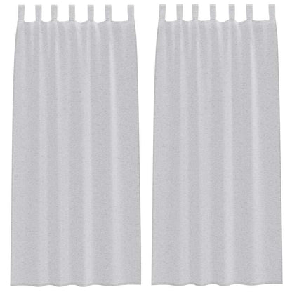 vidaXL Voile Curtain 2 pcs Light Grey 245 x 140 cm Polyester