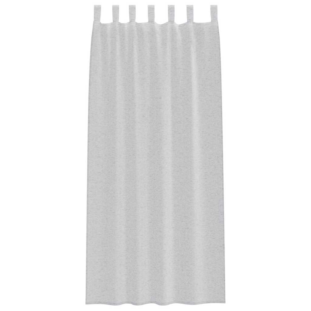 vidaXL Voile Curtain 2 pcs Light Grey 245 x 140 cm Polyester