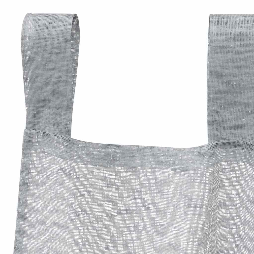 vidaXL Voile Curtain 2 pcs Dark Grey 245 x 140 cm Polyester