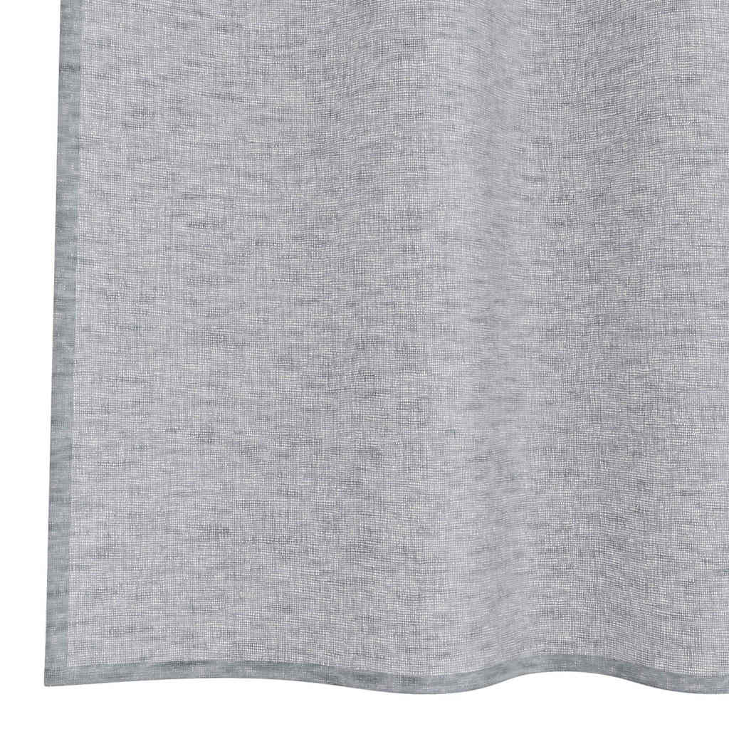 vidaXL Voile Curtain 2 pcs Dark Grey 245 x 140 cm Polyester