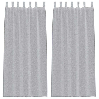 vidaXL Voile Curtain 2 pcs Dark Grey 260 x 140 cm Polyester
