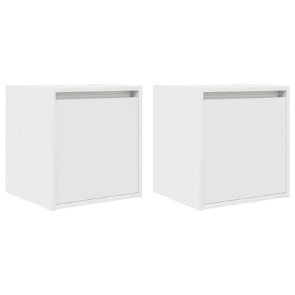 vidaXL Wall-Mounted Bedside Cabinets 2 pcs White 38x34x40 cm