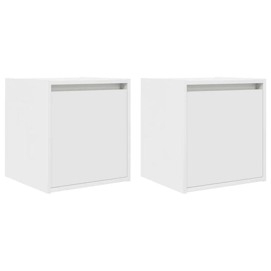 vidaXL Wall-Mounted Bedside Cabinets 2 pcs White 38x34x40 cm