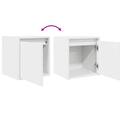 vidaXL Wall-Mounted Bedside Cabinets 2 pcs White 38x34x40 cm