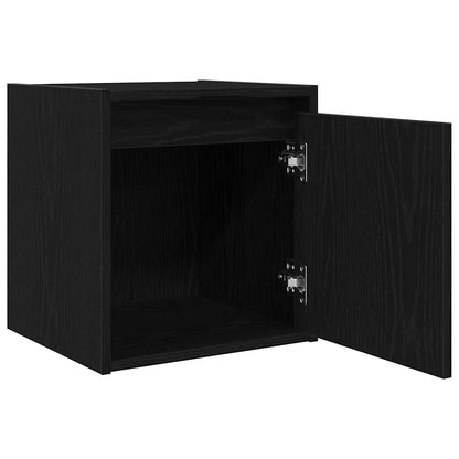 vidaXL Wall-Mounted Bedside Cabinet Black 38x34x40 cm