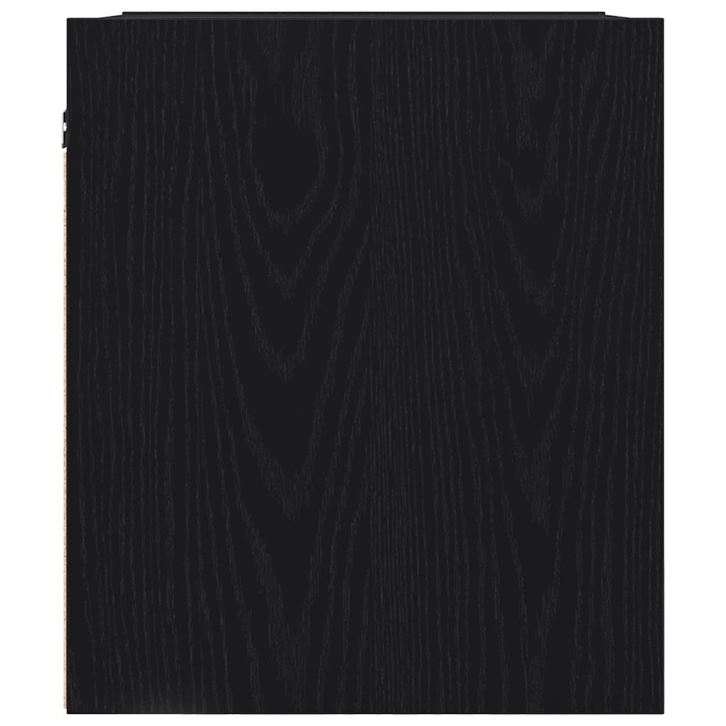 vidaXL Wall-Mounted Bedside Cabinet Black 38x34x40 cm
