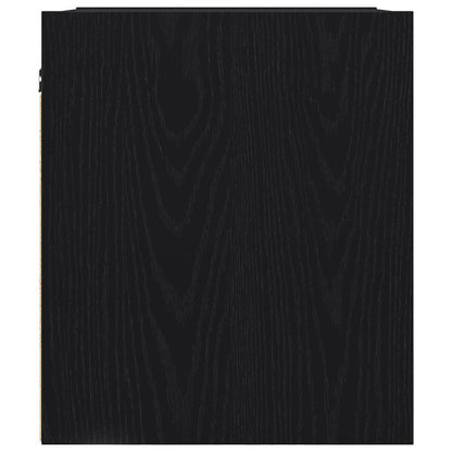 vidaXL Wall-Mounted Bedside Cabinet Black 38x34x40 cm