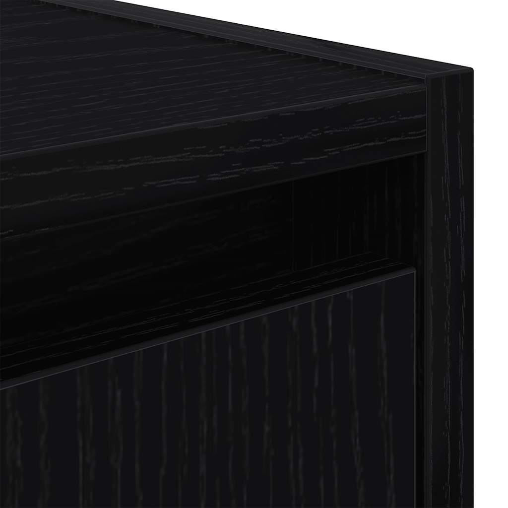 vidaXL Wall-Mounted Bedside Cabinet Black 38x34x40 cm