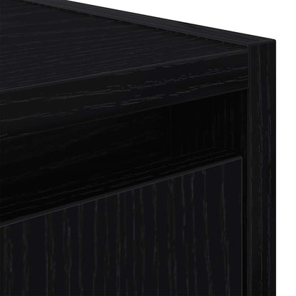 vidaXL Wall-Mounted Bedside Cabinet Black 38x34x40 cm