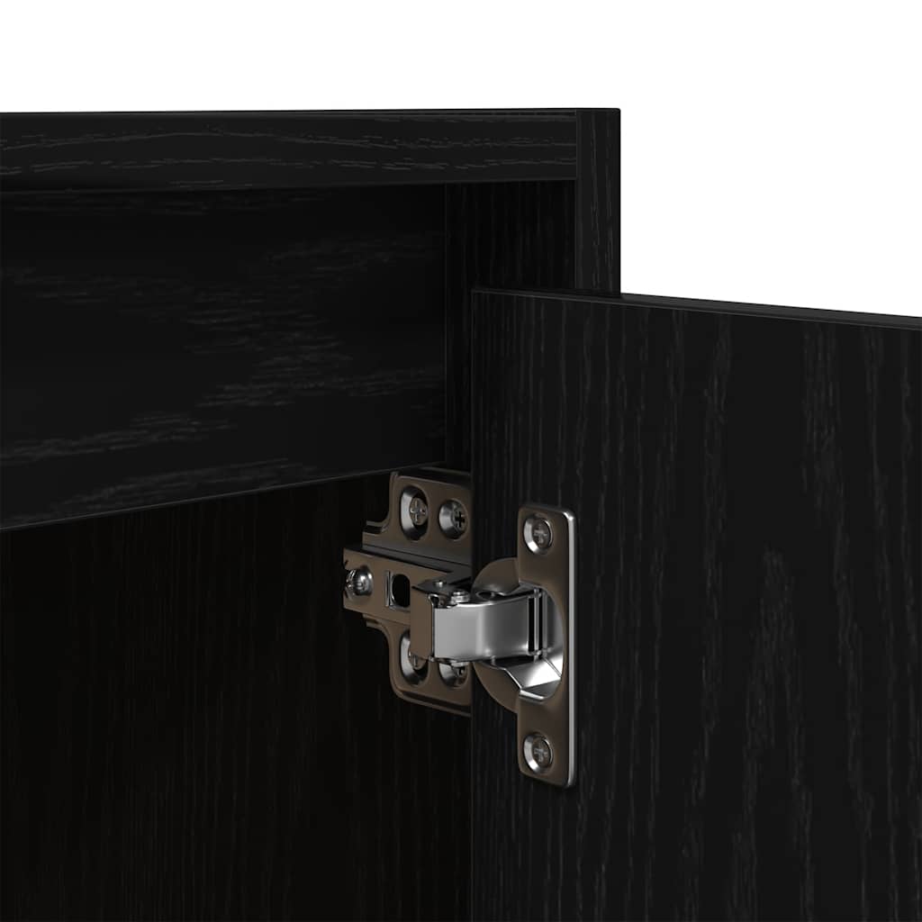 vidaXL Wall-Mounted Bedside Cabinet Black 38x34x40 cm
