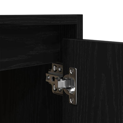 vidaXL Wall-Mounted Bedside Cabinets 2 pcs Black 38x34x40 cm