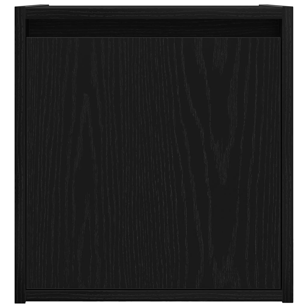 vidaXL Wall-Mounted Bedside Cabinets 2 pcs Black 38x34x40 cm
