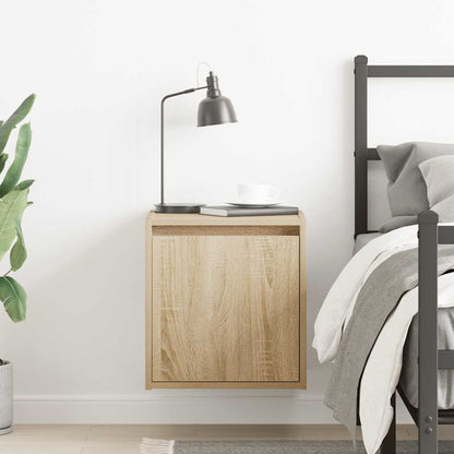 vidaXL Wall-Mounted Bedside Cabinet Sonoma Oak 38x34x40 cm