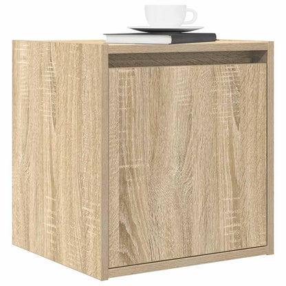 vidaXL Wall-Mounted Bedside Cabinet Sonoma Oak 38x34x40 cm