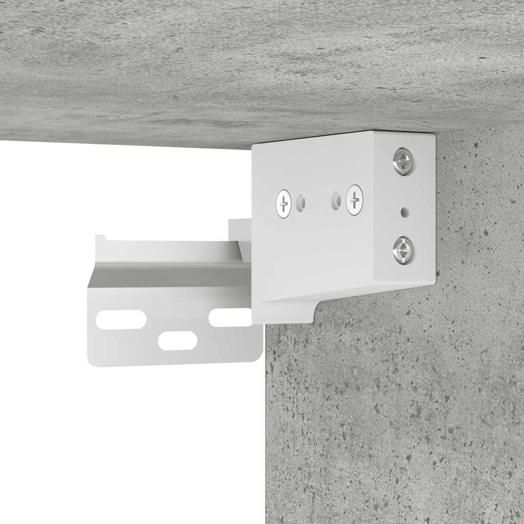 vidaXL Wall-Mounted Bedside Cabinet Concrete Grey 38x34x40 cm