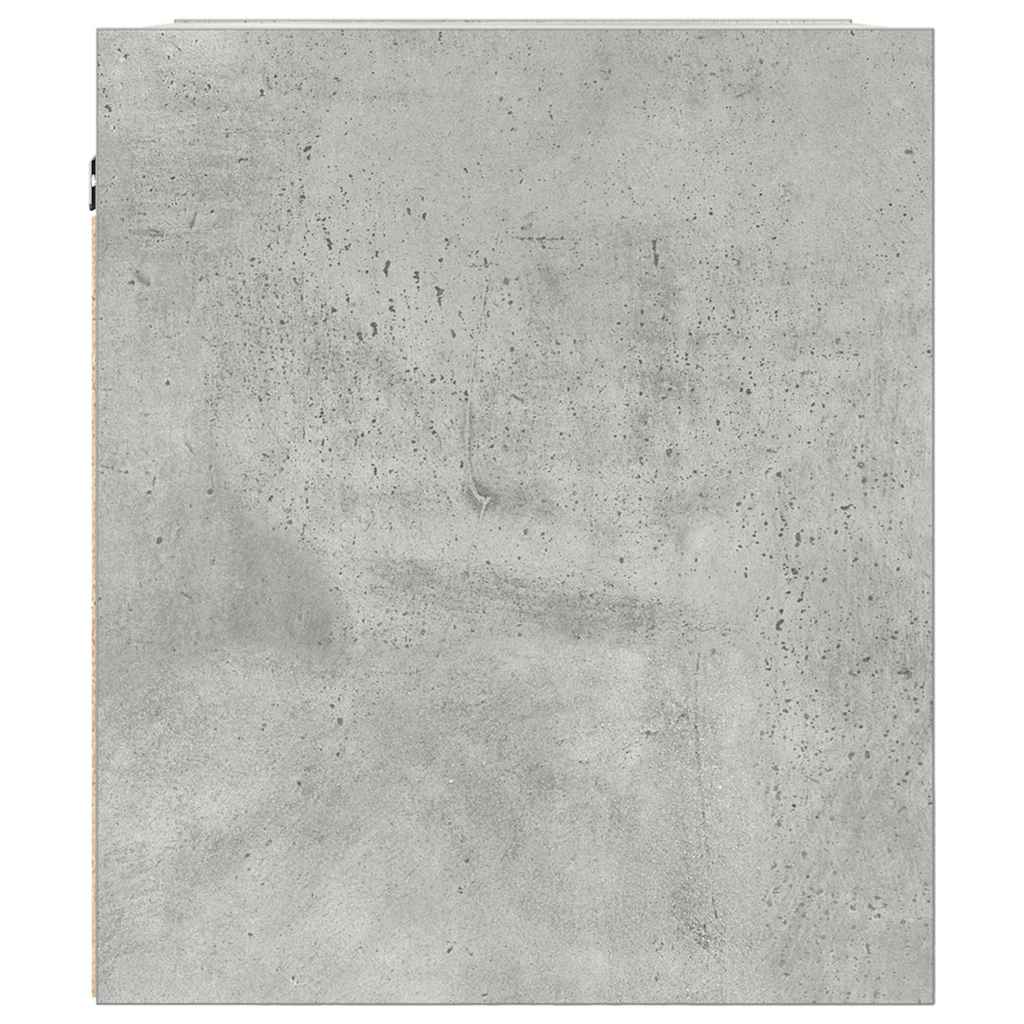 vidaXL Wall-Mounted Bedside Cabinet Concrete Grey 38x34x40 cm