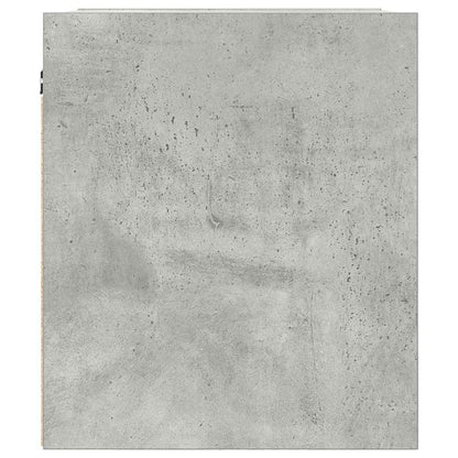vidaXL Wall-Mounted Bedside Cabinet Concrete Grey 38x34x40 cm