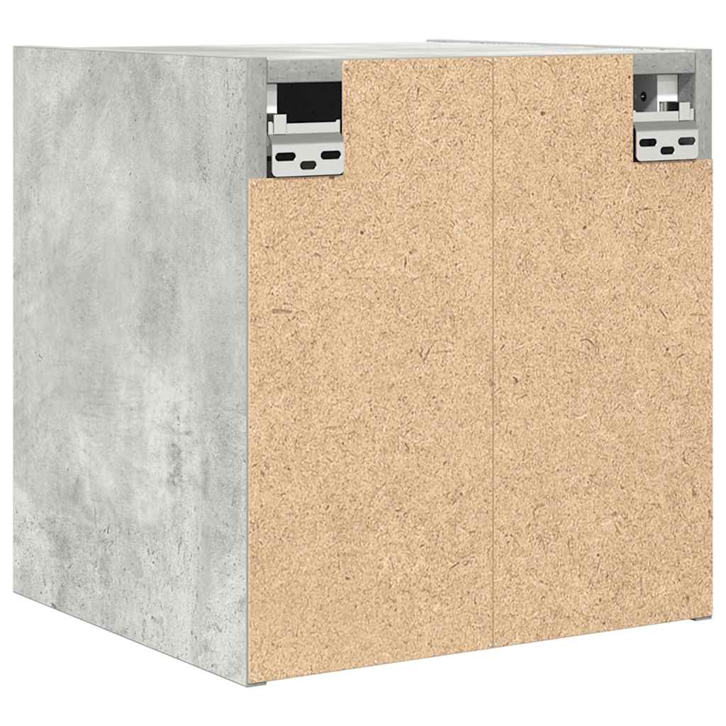 vidaXL Wall-Mounted Bedside Cabinet Concrete Grey 38x34x40 cm