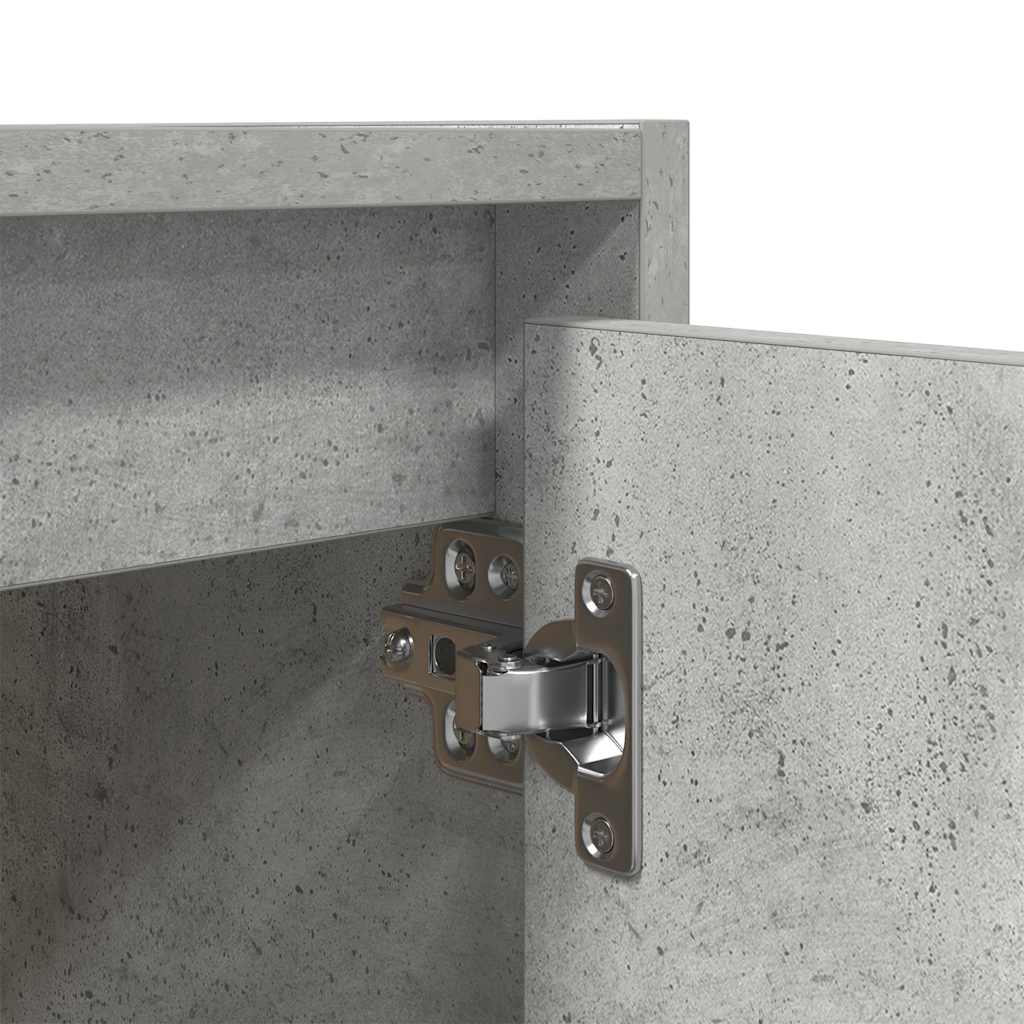 vidaXL Wall-Mounted Bedside Cabinet Concrete Grey 38x34x40 cm