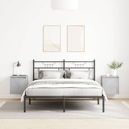 vidaXL Wall-Mounted Bedside Cabinets 2 pcs Concrete Grey 38x34x40 cm