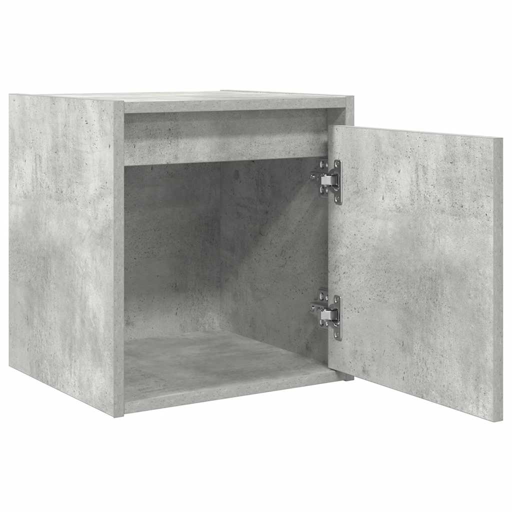 vidaXL Wall-Mounted Bedside Cabinets 2 pcs Concrete Grey 38x34x40 cm