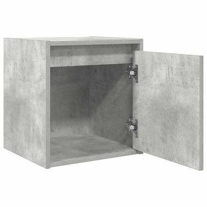 vidaXL Wall-Mounted Bedside Cabinets 2 pcs Concrete Grey 38x34x40 cm