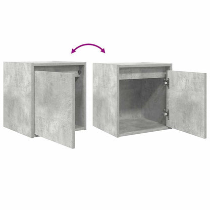 vidaXL Wall-Mounted Bedside Cabinets 2 pcs Concrete Grey 38x34x40 cm