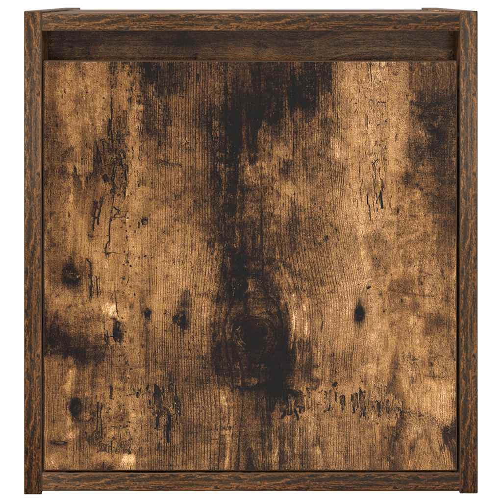 vidaXL Wall-Mounted Bedside Cabinets 2 pcs Smoked Oak 38x34x40 cm