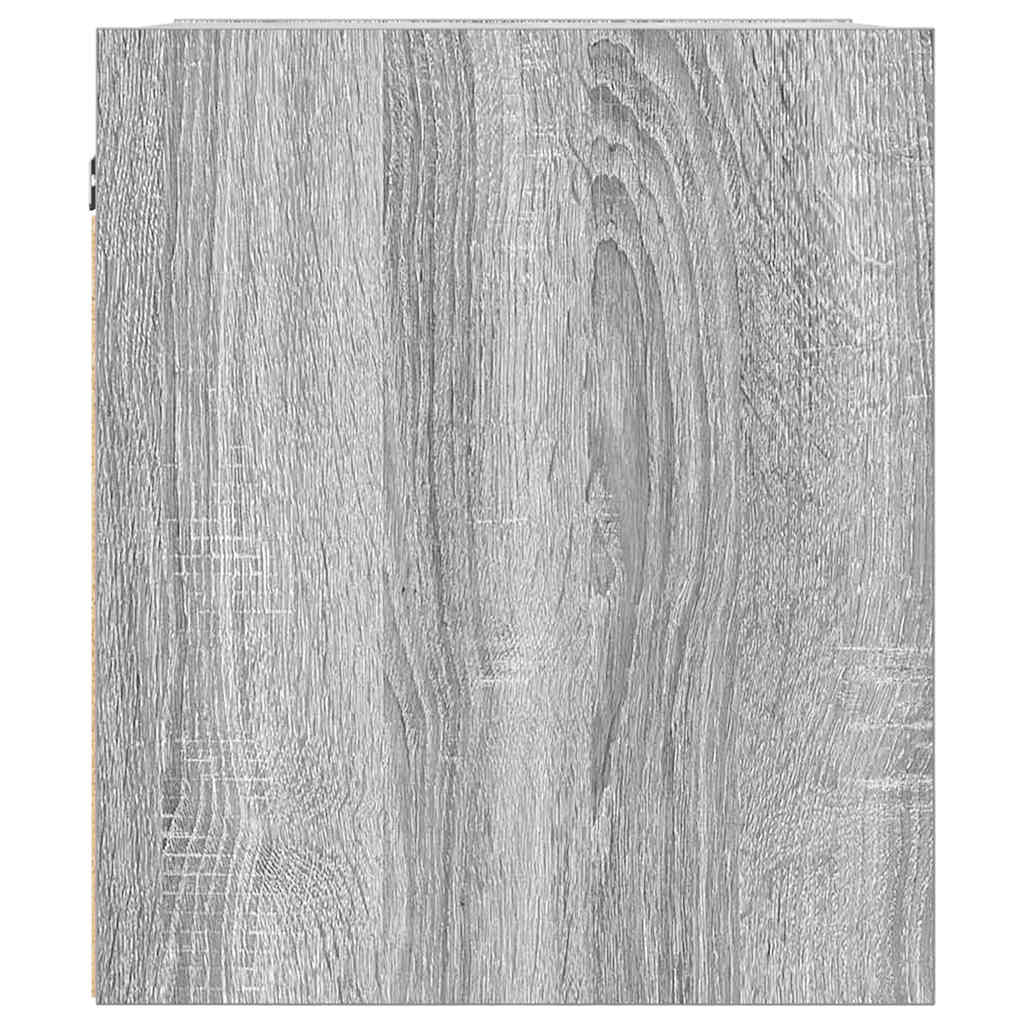 vidaXL Wall-Mounted Bedside Cabinet Grey Sonoma 38x34x40 cm