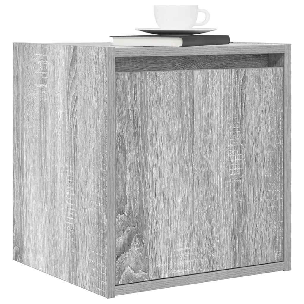 vidaXL Wall-Mounted Bedside Cabinets 2 pcs Grey Sonoma 38x34x40 cm
