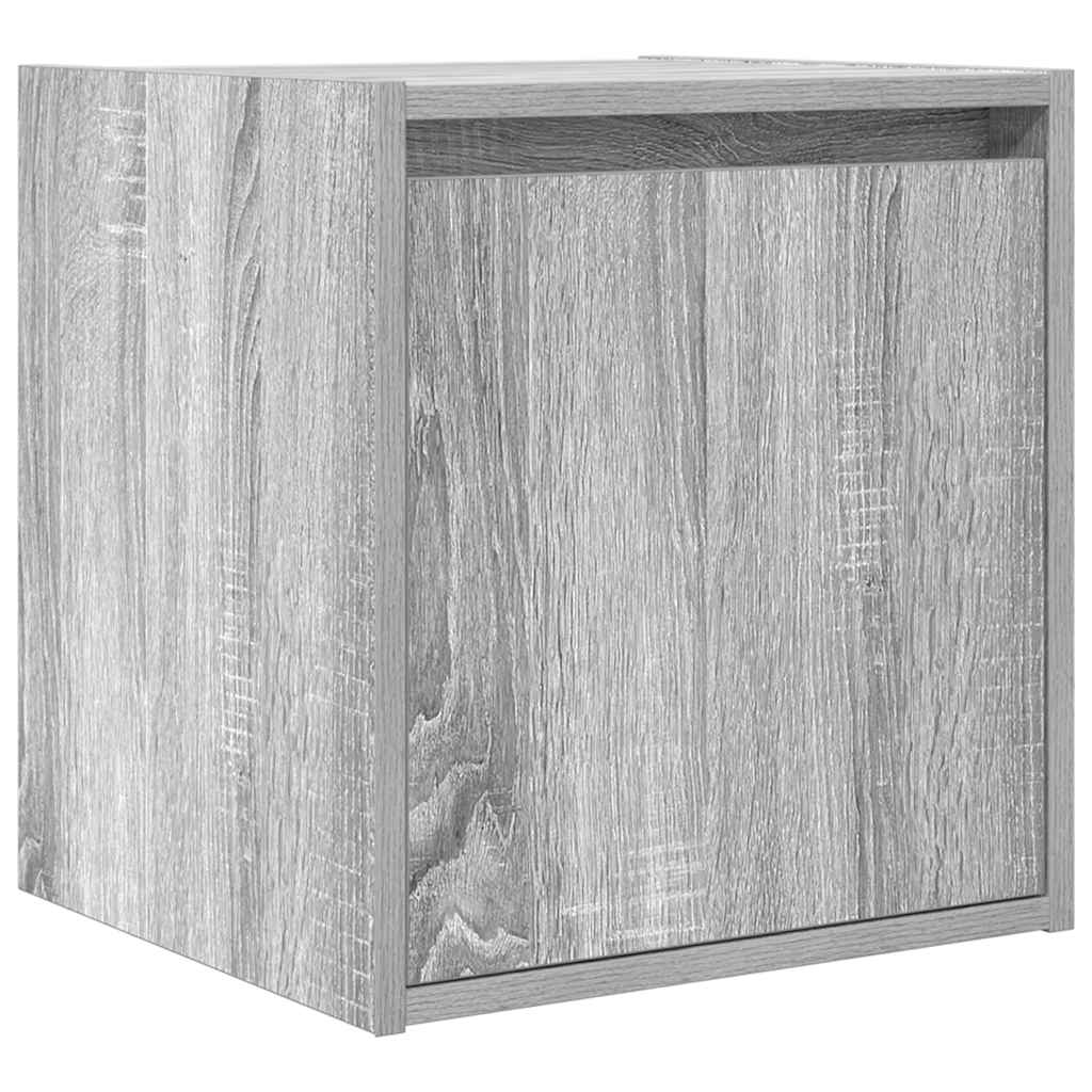 vidaXL Wall-Mounted Bedside Cabinets 2 pcs Grey Sonoma 38x34x40 cm