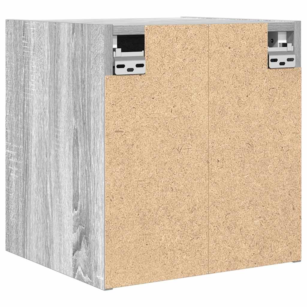 vidaXL Wall-Mounted Bedside Cabinets 2 pcs Grey Sonoma 38x34x40 cm
