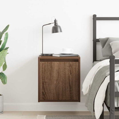 vidaXL Wall-Mounted Bedside Cabinet Brown Oak 38x34x40 cm