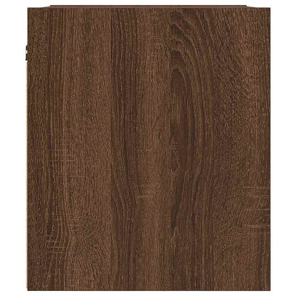 vidaXL Wall-Mounted Bedside Cabinet Brown Oak 38x34x40 cm