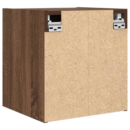 vidaXL Wall-Mounted Bedside Cabinet Brown Oak 38x34x40 cm