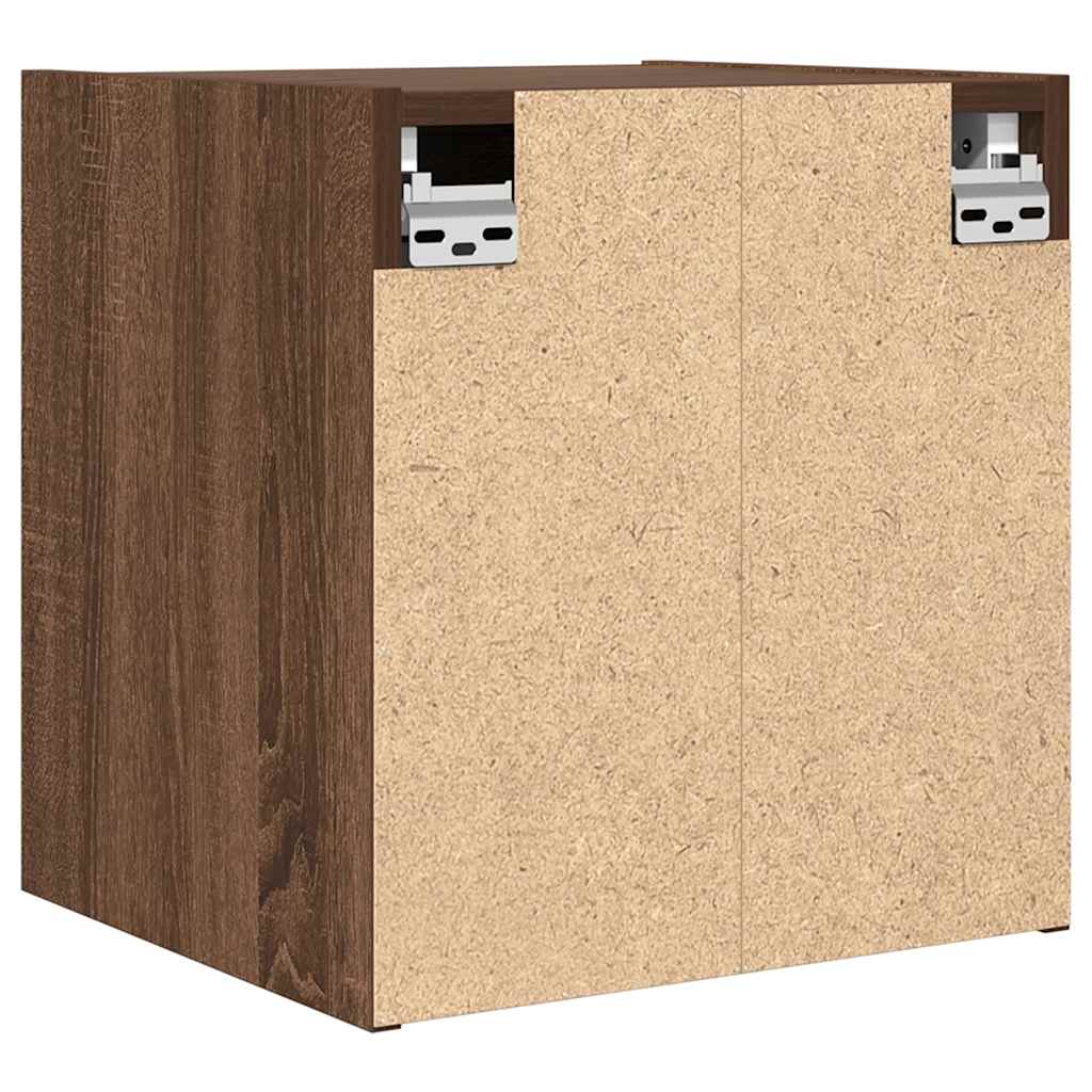 vidaXL Wall-Mounted Bedside Cabinet Brown Oak 38x34x40 cm