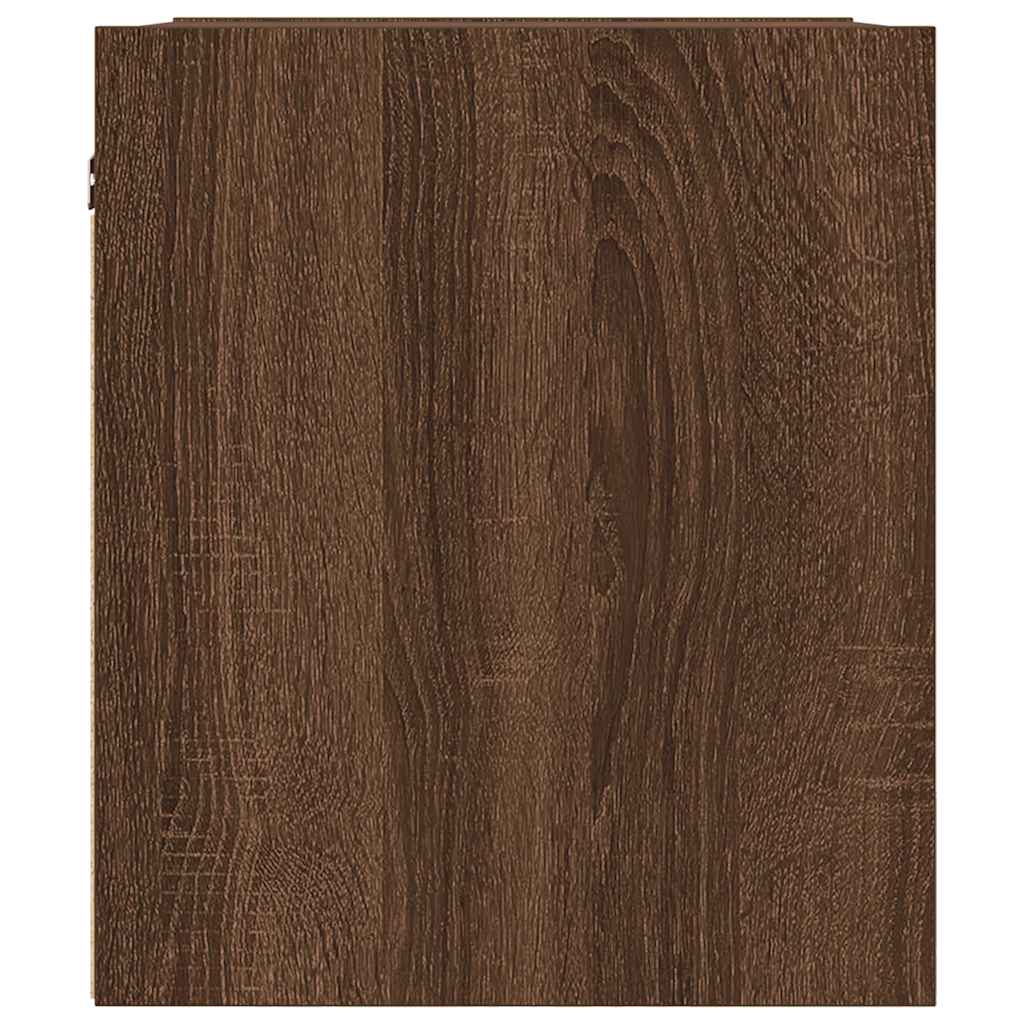 vidaXL Wall-Mounted Bedside Cabinets 2 pcs Brown Oak 38x34x40 cm