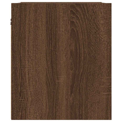 vidaXL Wall-Mounted Bedside Cabinets 2 pcs Brown Oak 38x34x40 cm