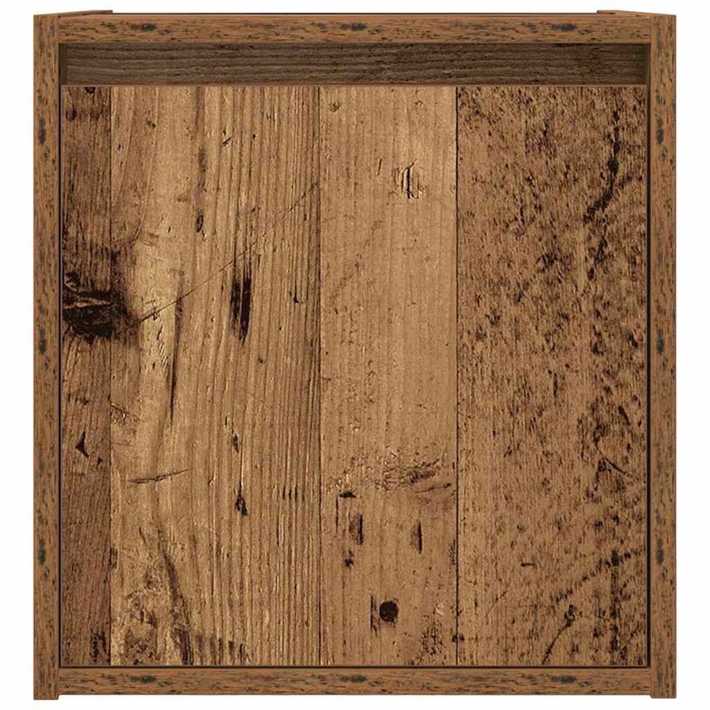 vidaXL Wall-Mounted Bedside Cabinet Old Wood 38x34x40 cm