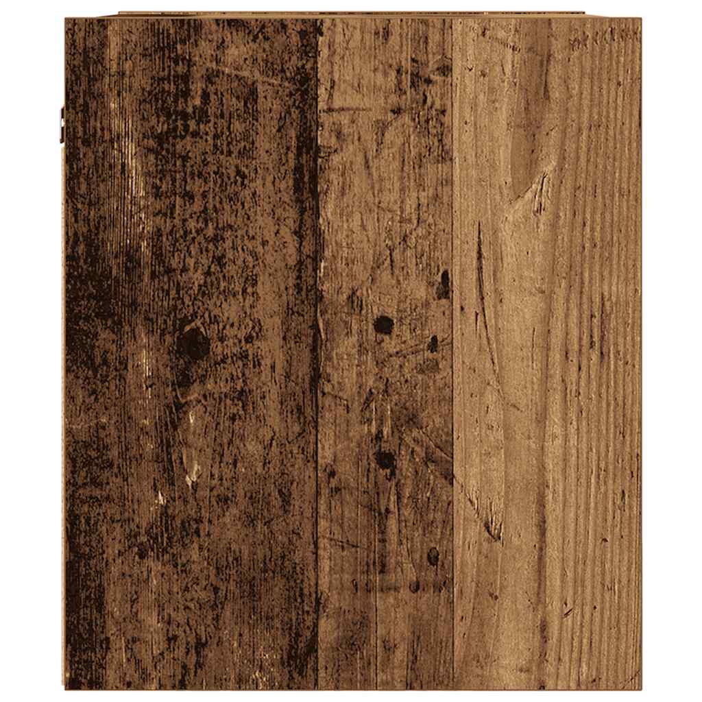 vidaXL Wall-Mounted Bedside Cabinet Old Wood 38x34x40 cm